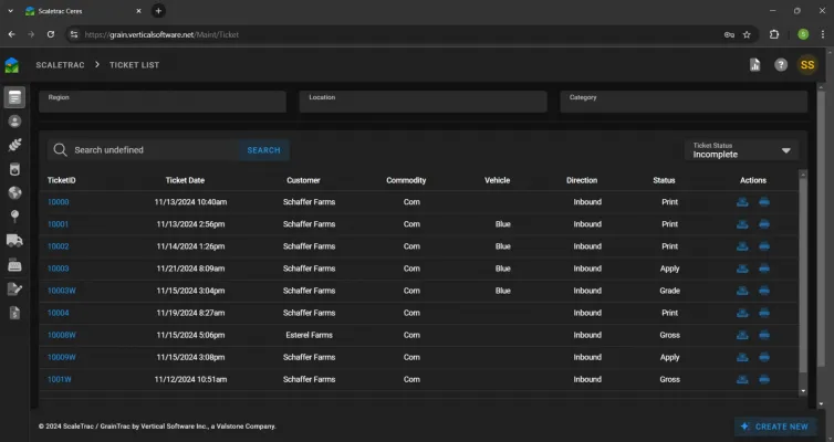 Live grain load visibility
